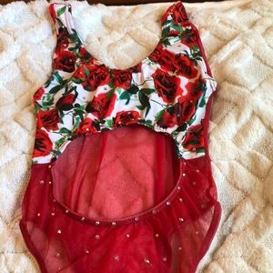 Festival or exotic red and white diamond bodysuit